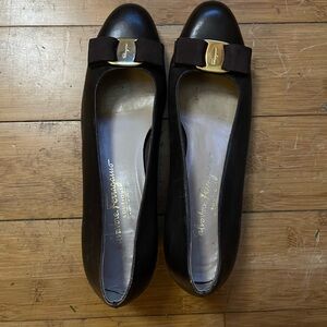 Salvatore Ferragamo Vara Brown Leather Shoes